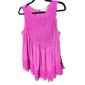 Fushia Sleeveless Flowy Women's Top by Indigo Thread Co.